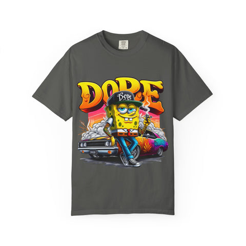 Dope SpongeBob Unisex Garment-Dyed T-Shirt - Fun Streetwear for Casual Vibes
