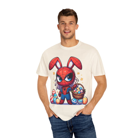 Easter Bunny Superhero T-Shirt - Unisex Garment-Dyed Tee