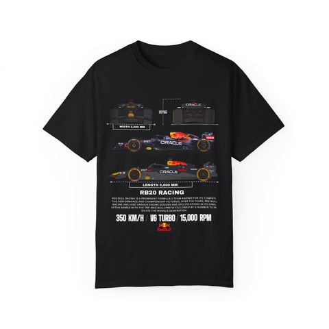 RB20 Racing Unisex Garment-Dyed T-shirt - Perfect for F1 Fans