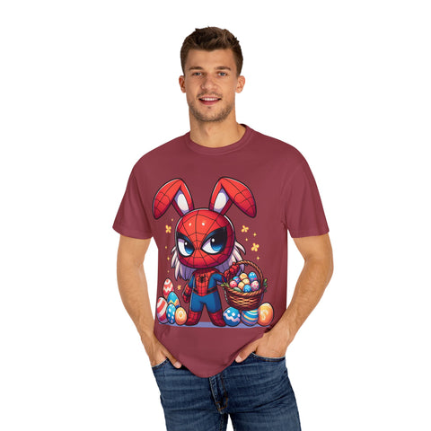 Easter Bunny Superhero T-Shirt - Unisex Garment-Dyed Tee