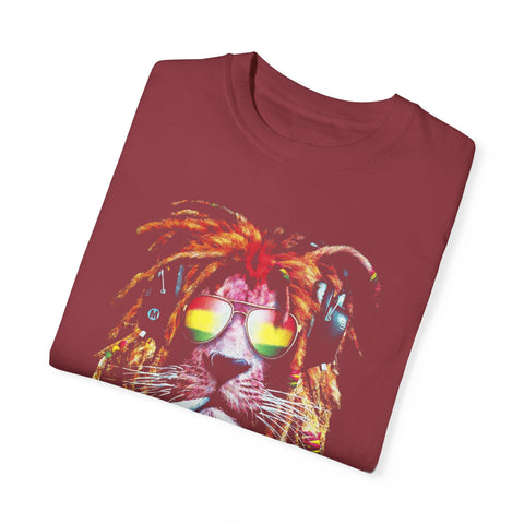 Cool Lion Sunglasses Unisex Garment-Dyed T-shirt