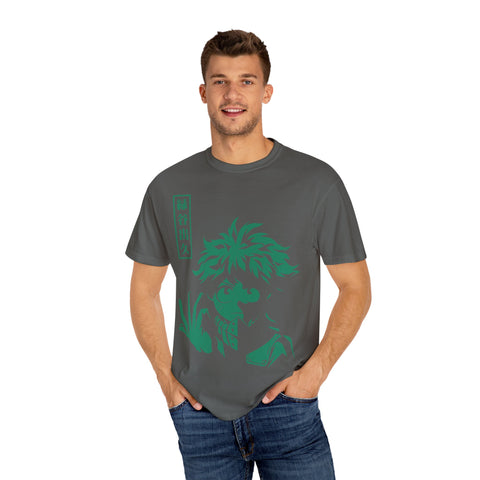 Anime-Inspired Unisex T-Shirt - Hand-Drawn Green Character Design