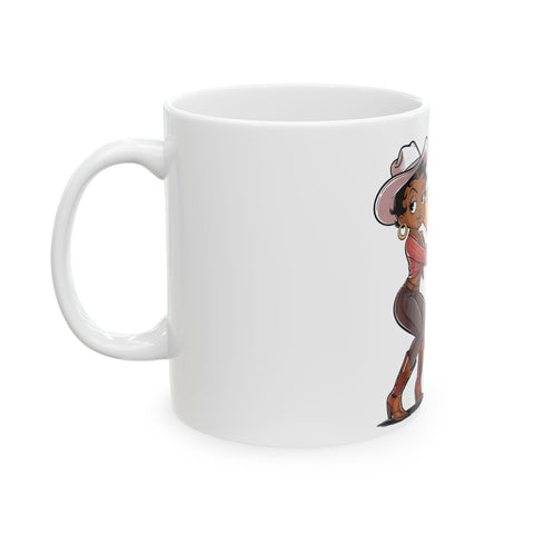 Western-Themed Ceramic Mug – Perfect for Cowboy Lovers!