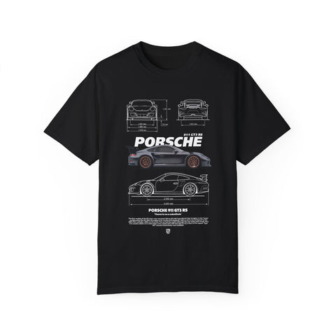 Porsche Blueprint Unisex T-Shirt - Automotive Enthusiast Graphic Tee