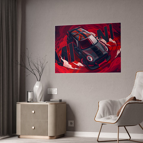 Mini Cooper Gloss Poster - Vibrant Automotive Art for Car Enthusiasts