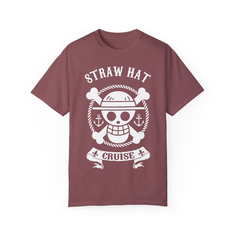 Straw Hat Cruise Graphic T-Shirt - Unisex Garment-Dyed Tee for Fans