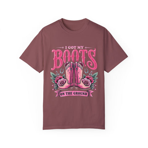 I Got My Boots on the Ground Unisex T-Shirt - Stylish Country Vibe, Perfect for Music Festivals and Casual Outings
