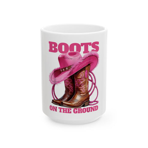 Boozy Cowgirl Ceramic Mug - Fun Drinkware for Western Lovers