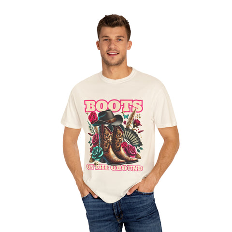 Western Style Graphic Tee - "Boots on the Ground"