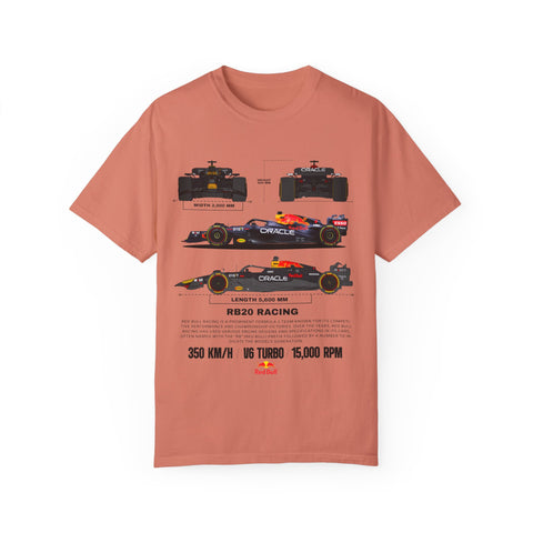 Red Bull Racing Unisex T-Shirt - 350 KM/H, UG Turbo, 15,000 RPM