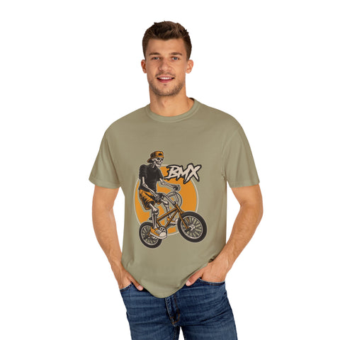 BMX Rider Graphic T-Shirt - Unisex Garment-Dyed Tee for Cycling Enthusiasts
