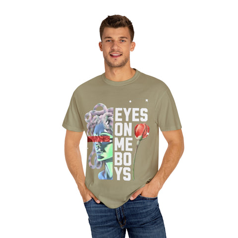Artistic Unisex Dreamy T-Shirt - 'Eyes on Me, Boys' Design