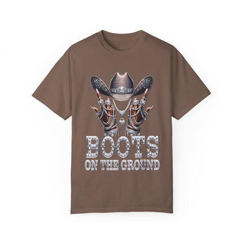 Country-Inspired Unisex T-Shirt - 'Boots on the Ground' Design