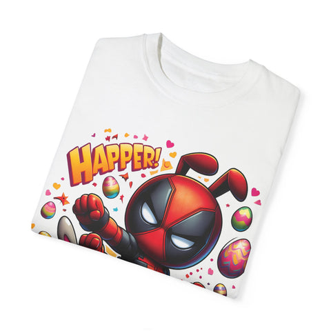 Funny Deadpool Easter T-Shirt - Unisex Garment-Dyed Tee for Comic Fans