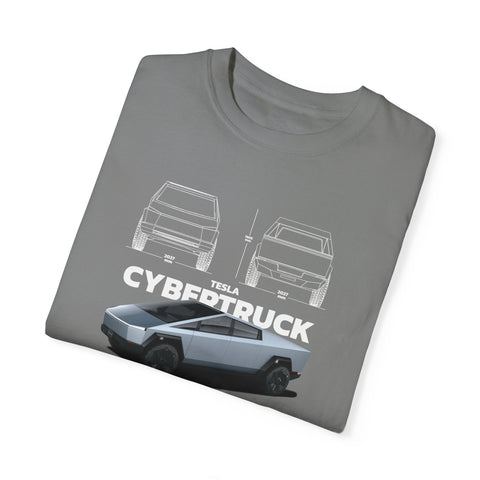 Tesla Cybertruck Unisex Garment-Dyed T-Shirt | Automotive Enthusiast Apparel