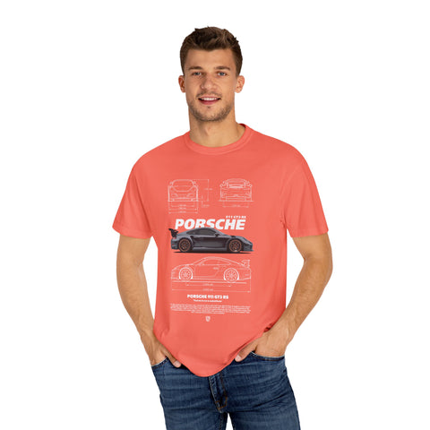 Porsche Blueprint Unisex T-Shirt - Automotive Enthusiast Graphic Tee