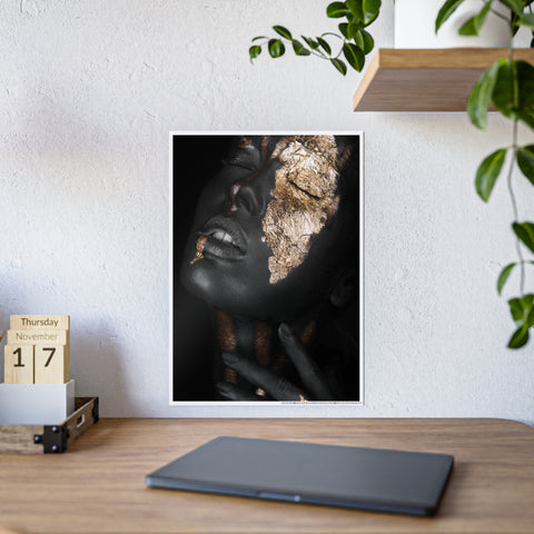 Glossy Art Poster - Elegant Black and Gold Wall Decor