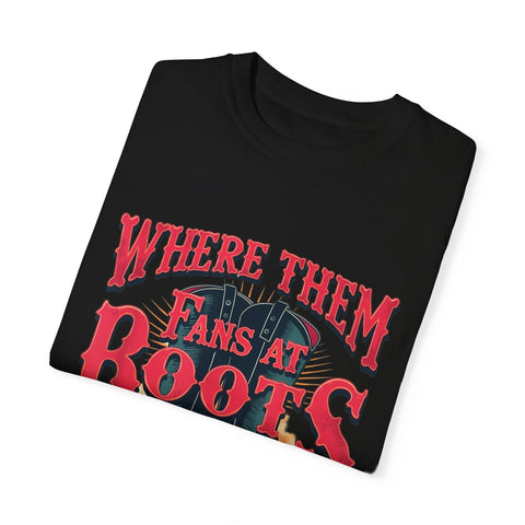 Where Them Fans at Boots Unisex T-Shirt - Perfect for Country Music Lovers