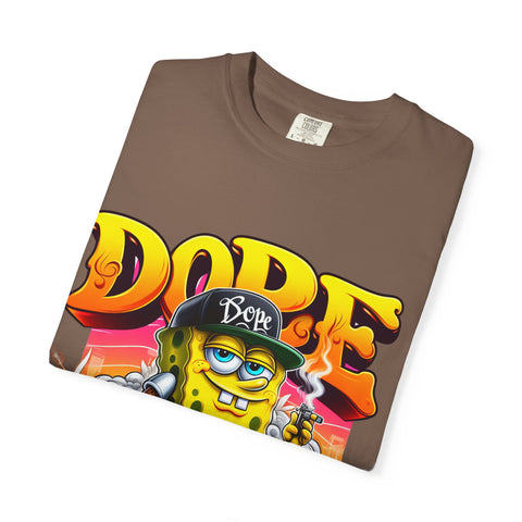 Dope SpongeBob Unisex Garment-Dyed T-Shirt - Fun Streetwear for Casual Vibes