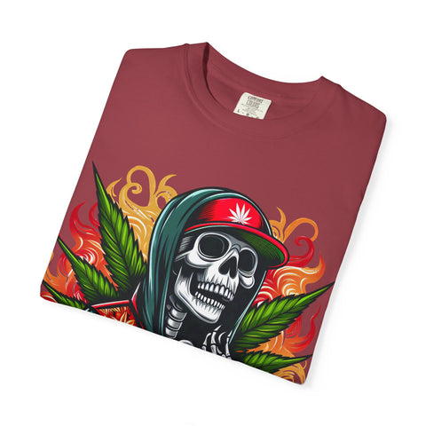 Chill Vibes Skull Graphic T-Shirt – Unisex Garment-Dyed Tee