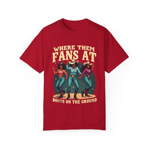 Where Them Fans At Graphic T-Shirt - Unisex Vintage Style Tee