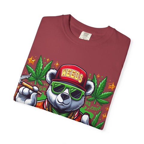 Good Vibes Panda T-Shirt - Unisex Garment-Dyed Tee for Chill Days