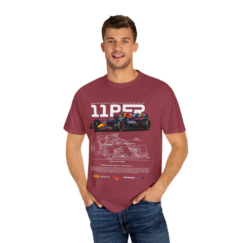 Racing-Inspired Unisex Garment-Dyed T-Shirt - 11P23 Design