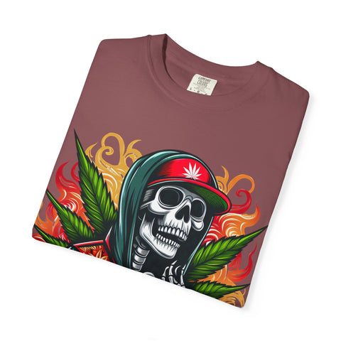 Chill Vibes Skull Graphic T-Shirt – Unisex Garment-Dyed Tee