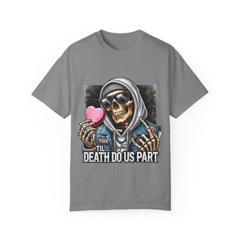 Halloween Skeleton Love T-Shirt | Death Do Us Part Graphic Tee