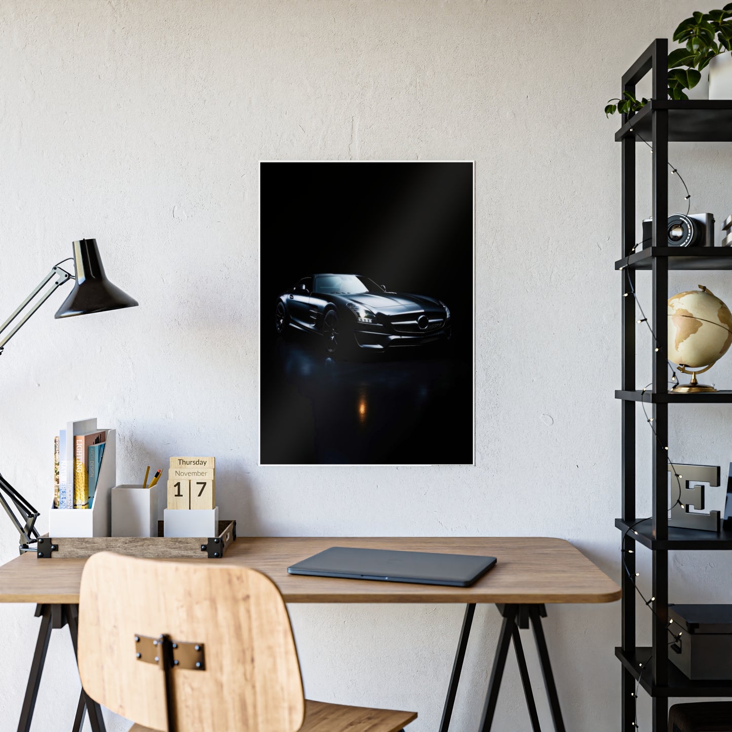 Sleek Car Wall Art Poster - Gloss Finish, Modern Home Decor