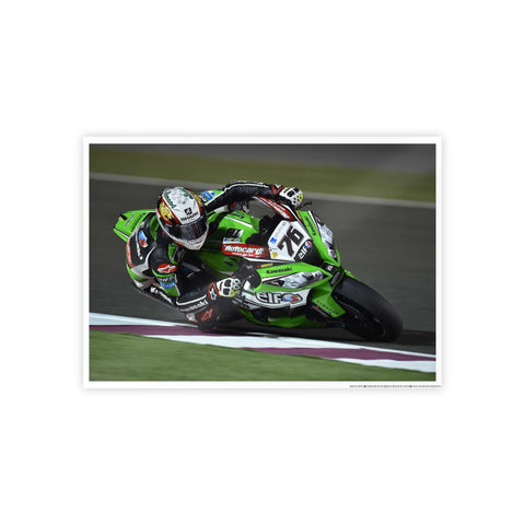 Glossy Motorcycle Racing Poster - Vibrant Wall Art for Motorsports Enthusiasts