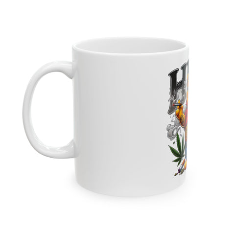 High Vibe Ceramic Mug - 11oz & 15oz - Perfect for Stoners and Cartoon Lovers!