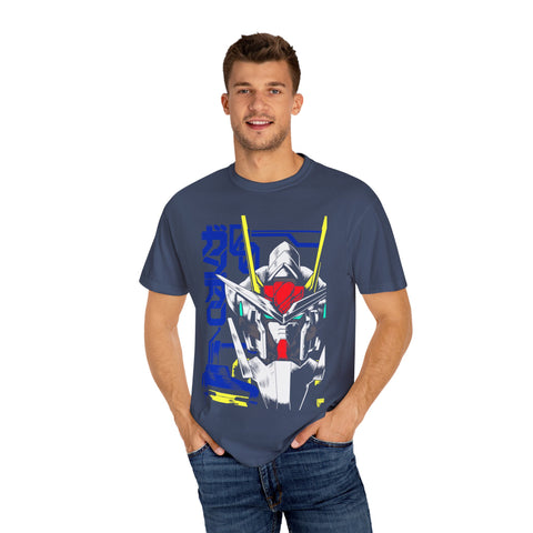 Anime-Inspired Unisex Garment-Dyed T-Shirt - Mecha Design