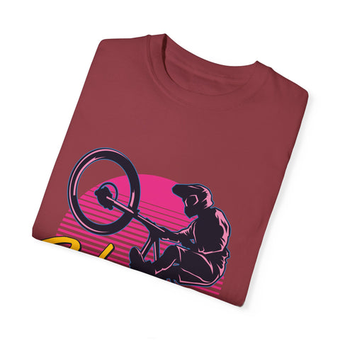 Ride Hard Unisex Garment-Dyed T-Shirt - Perfect for Cyclists & Outdoor Enthusiasts