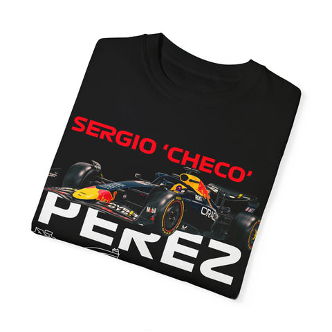 Sergio 'Checo' Perez Unisex Garment-Dyed T-Shirt - Red Bull Racing Fan Tee
