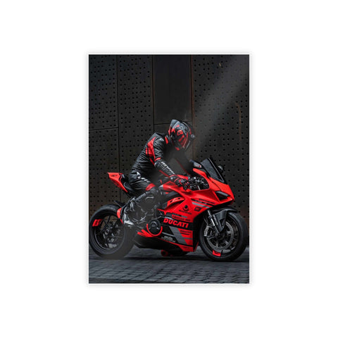 Ducati Motorcycle Gloss Poster - Perfect for Bikers and Racing Enthusiasts