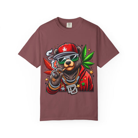Chill Vibe Bear Unisex T-Shirt - Trendy Streetwear for Cannabis Lovers