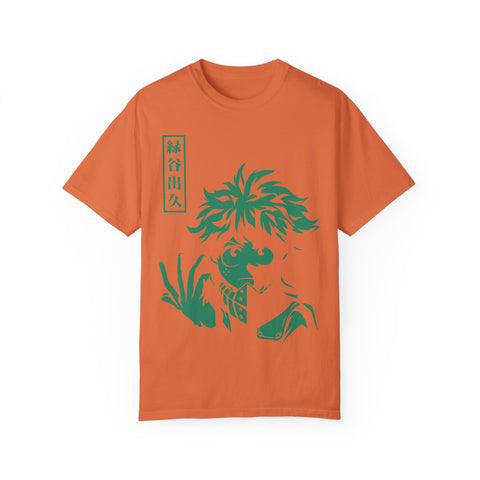 Anime-Inspired Unisex T-Shirt - Hand-Drawn Green Character Design