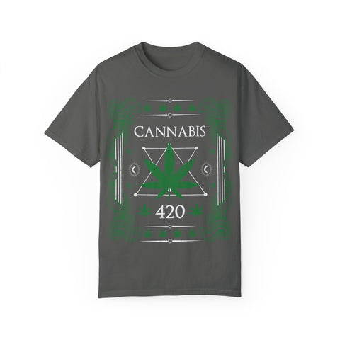 Cannabis 420 Unisex Garment-Dyed T-Shirt - Retro Style для Celebrations