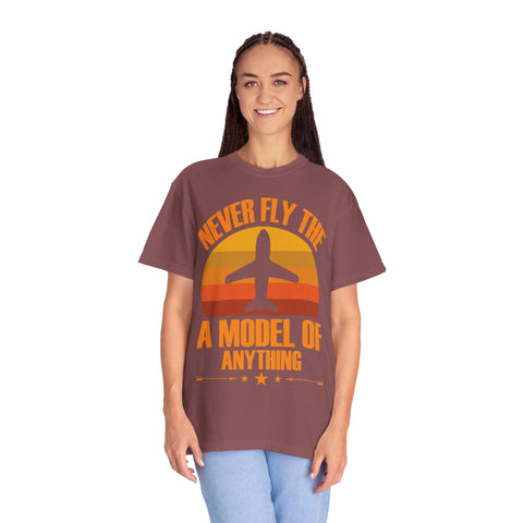 Vintage-Inspired Travel T-Shirt - "Never Fly the A Model of Anything"