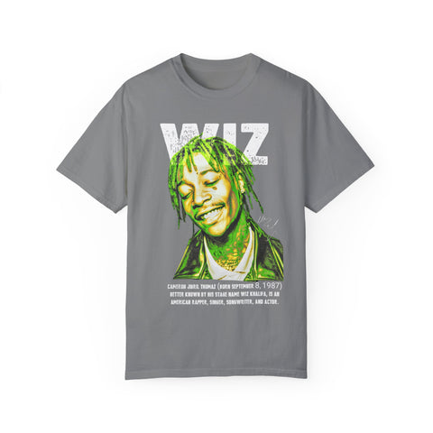 Unisex Garment-Dyed T-Shirt - Celebrate Wiz Khalifa's Legacy - Vibrant Graphic Tee