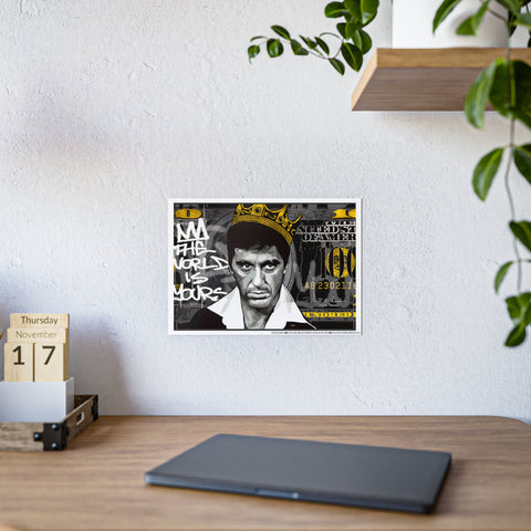 Glossy Wall Art Poster - 'The World is Yours'