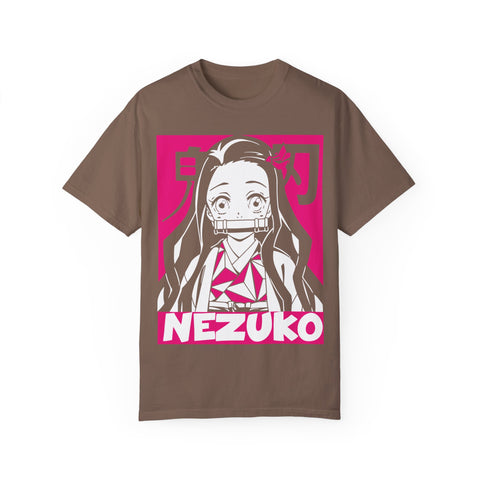 Nezuko Anime T-Shirt - Unisex Garment-Dyed Tee for Fans
