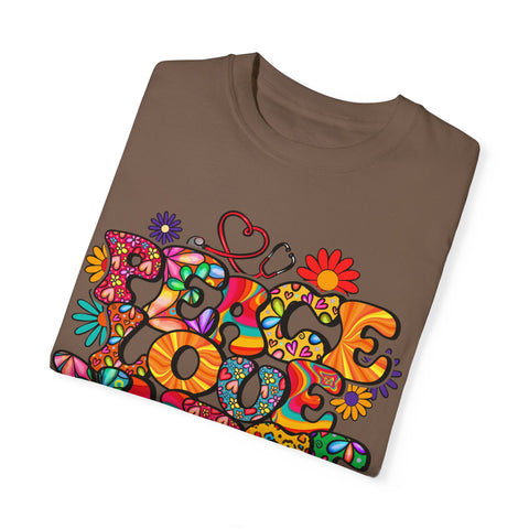 Peace Love Music Unisex Garment-Dyed T-shirt