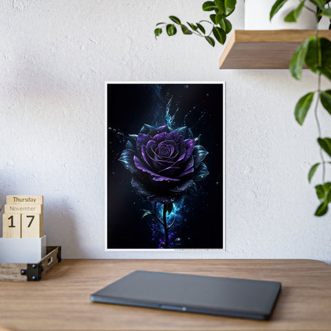 Mystical Rose Gloss Poster - Dark Floral Art for Home Decor