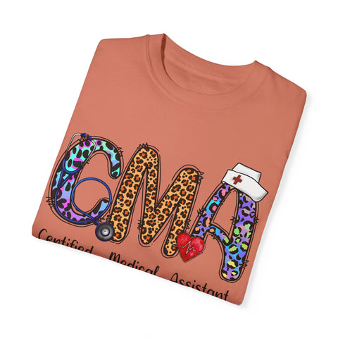 CMA Certified Medical Assistant T-Shirt - Fun Animal Print Unisex Tee