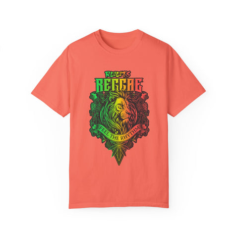 Unisex Garment-Dyed Reggae T-Shirt - Feel the Rhythm Graphic Tee for Music Lovers