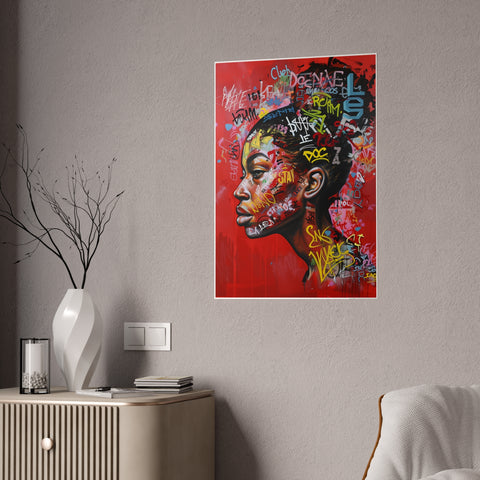 Vibrant Gloss Poster - Urban Art Print with Graffiti Style