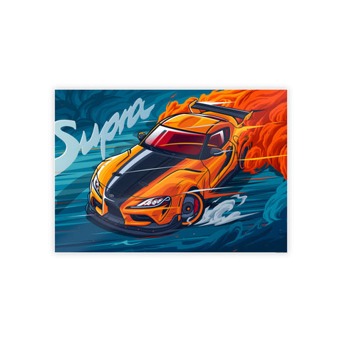 Supra Car Gloss Poster - Vibrant Wall Art for Car Enthusiasts