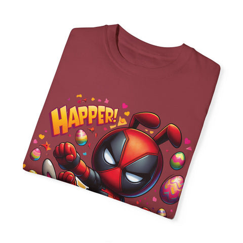 Funny Deadpool Easter T-Shirt - Unisex Garment-Dyed Tee for Comic Fans